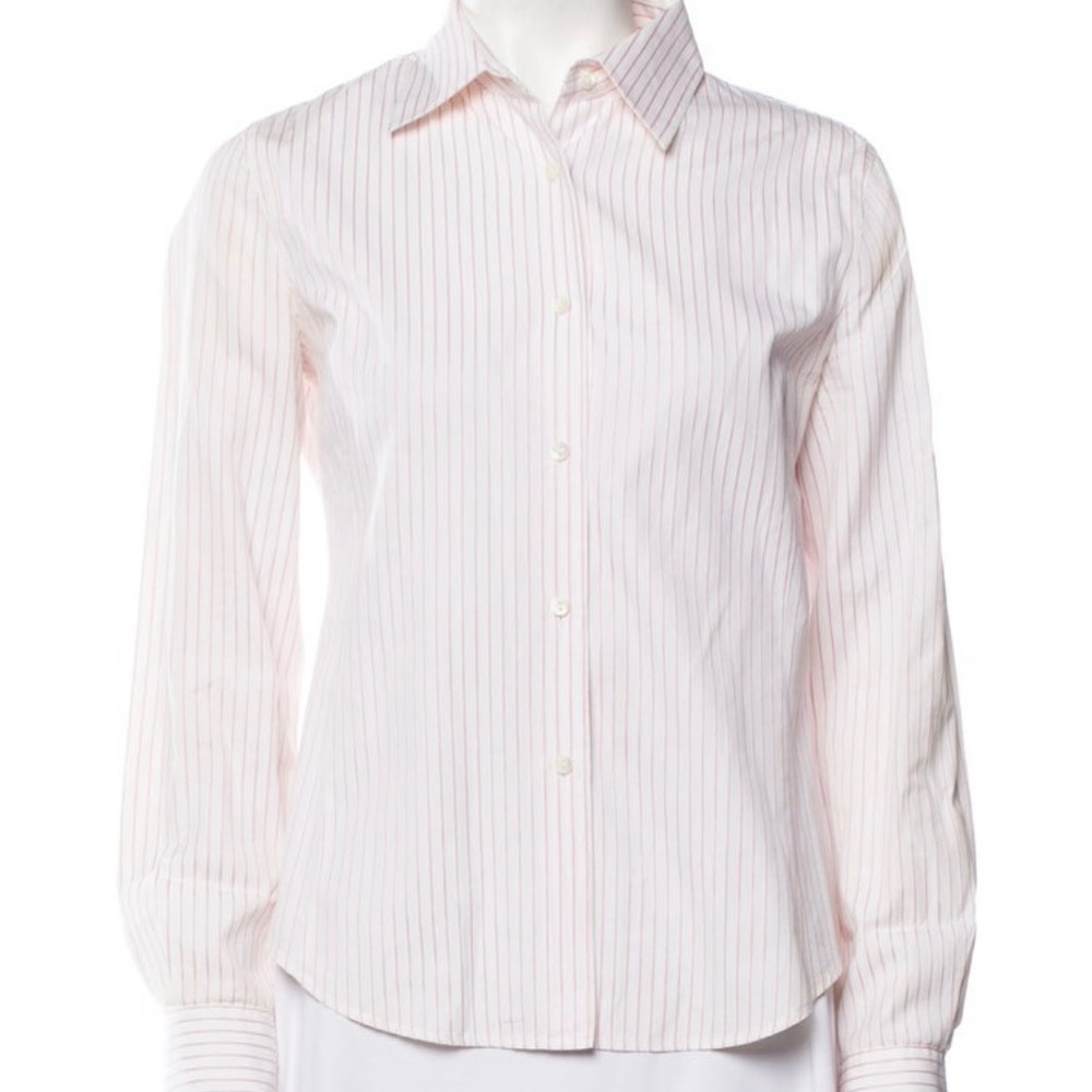 Loro Piana
Striped Long Sleeve Button-Up Top